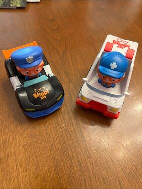 Blippi 2 Rescue Vehicles ambulance and police car Toy Set